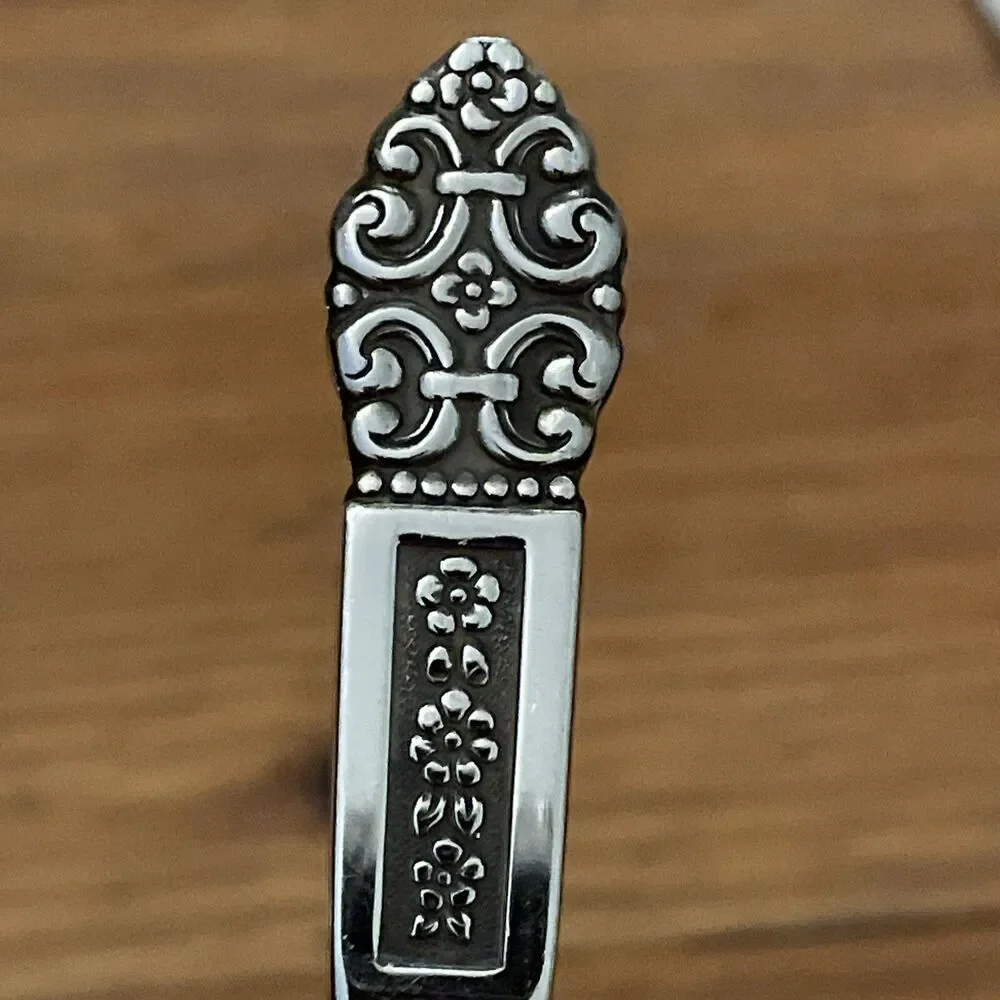 Oneida Coronation Black Accent Stainless Fork and Oval Soup Spoon Lot Flatware